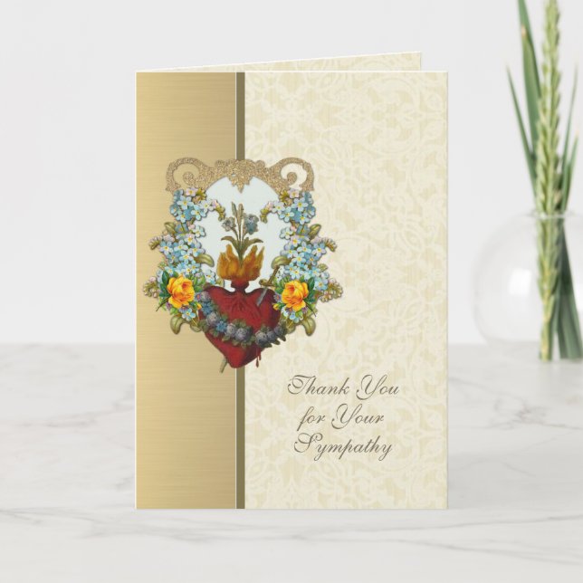 Herzlich Christliches Beileid von Mary Dankeskarte (Vorderseite)