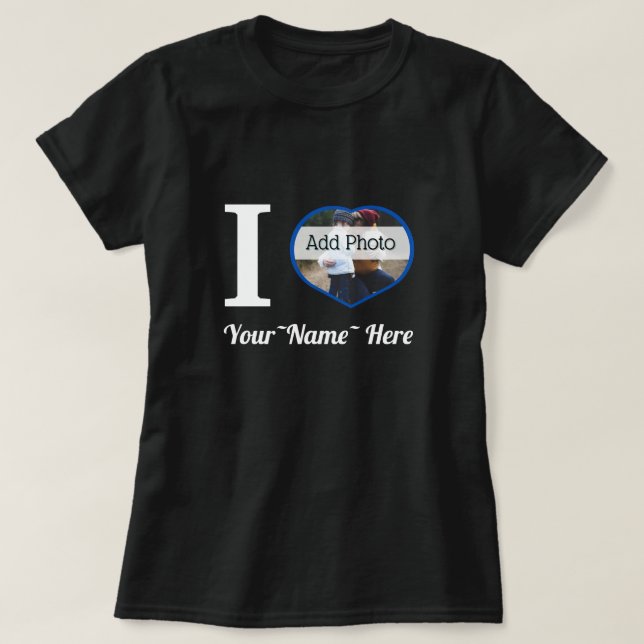 Herzlich, dass Sie Namen und Foto niedlich modern T-Shirt (Design vorne)