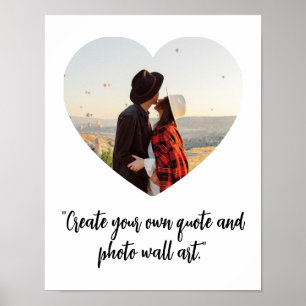 Herzlich Foto individuelles Zitat Poster