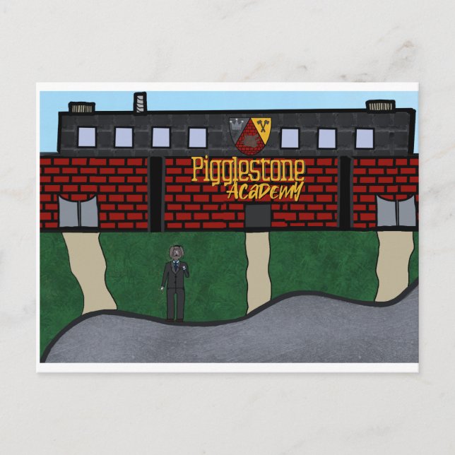 " Herzlich Willkommen auf der Postkarte von Piggle (Vorderseite)