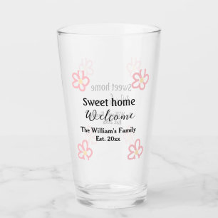 Herzlich willkommen auf der Zuhause! Text Glas