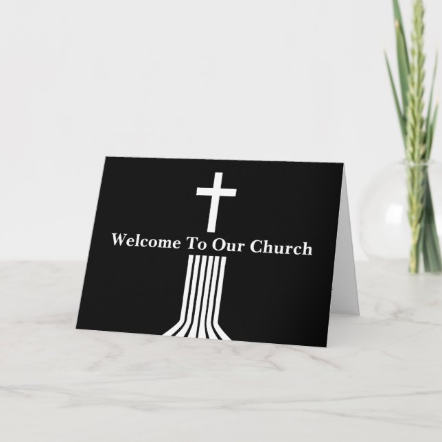 Herzlich willkommen auf unseren Church White Cross Karte (Vorderseite)