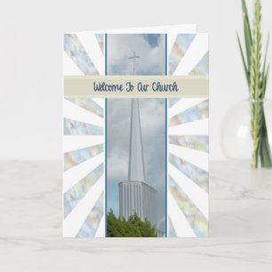 Herzlich willkommen auf unserer Church Grußkarte Karte