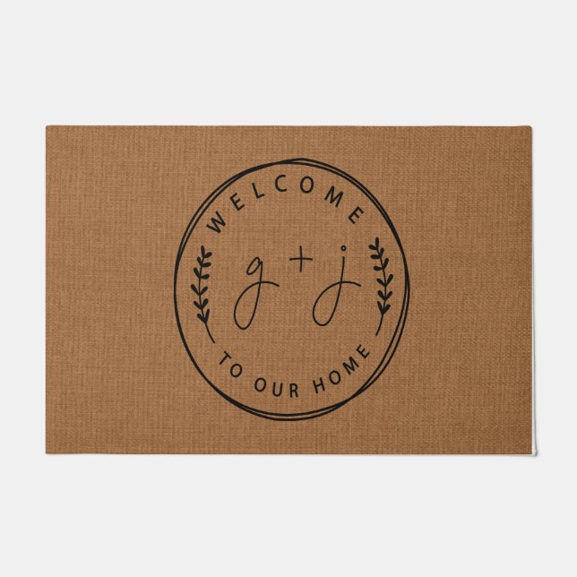 Herzlich willkommen auf unserer Zuhause Doormat, W Fußmatte (Vorderseite)