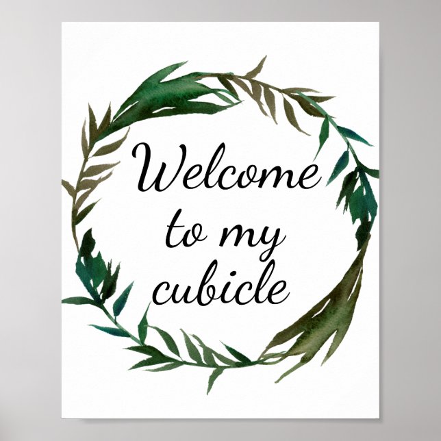 Herzlich willkommen bei der Arbeit meines Cubicle  Poster (Vorne)