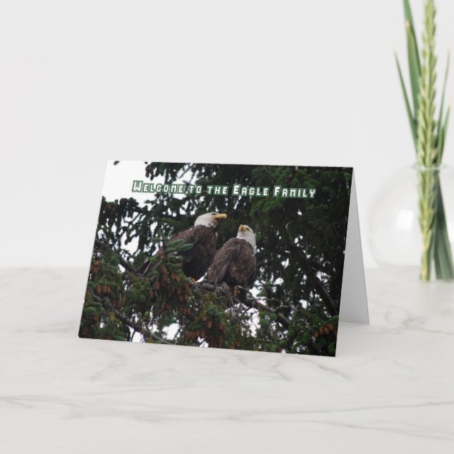 Herzlich willkommen bei der Familie Eagle, Bald Ad Karte (Vorderseite)