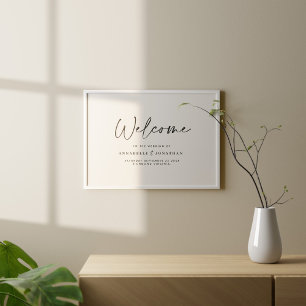 Herzlich Willkommen bei der Hochzeit der modernen Poster