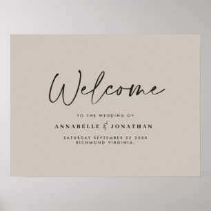 Herzlich Willkommen bei der Hochzeit der modernen  Poster