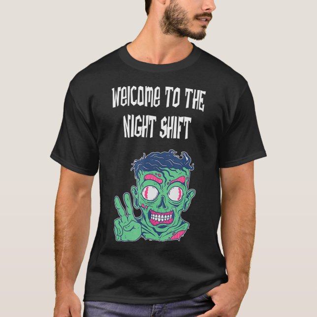 Herzlich willkommen bei der Night Shift lustigen K T-Shirt (Vorderseite)