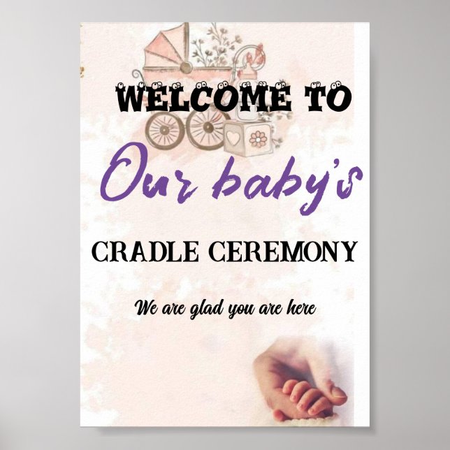 Herzlich willkommen bei der Zeremonie unseres Baby Poster (Vorne)