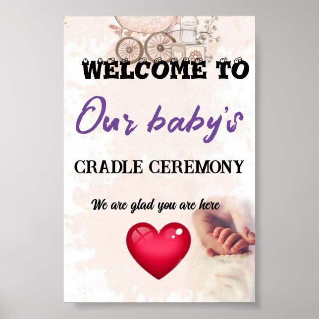 Herzlich willkommen bei der Zeremonie unseres Baby Poster (Vorne)