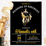 Herzlich willkommen bei einem Roaring 20 40. Gebur Einladung<br><div class="desc">Chic Roaring 20 Geburtstagsparty lädt ein flapper Girl Tanz in der Mitte. Das auffällige Schwarz-,  Gold- und Weißgebälk-Ambiente wird bei der Einladung Ihrer Gäste sicherlich für Aufregung sorgen.</div>