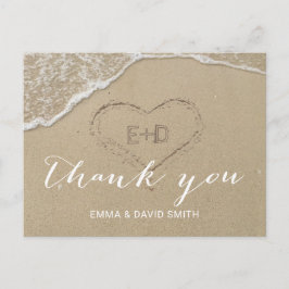 Herzlich willkommen bei einer Hochzeit am Sandstra Postkarte