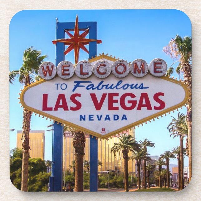 Herzlich willkommen bei Fabulous Las Vegas! Getränkeuntersetzer (Vorderseite)