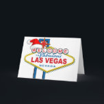 Herzlich willkommen bei Fabulous Las Vegas Weihnac Feiertagskarte<br><div class="desc">Herzlich willkommen im Design der Weihnachtsmannmütze Las Vegas</div>