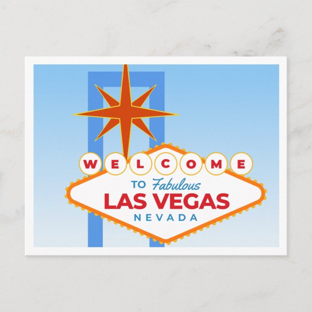 Herzlich willkommen bei Las Vegas blue Sky Postkarte (Vorderseite)