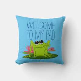 Herzlich willkommen bei meinem Pad Frog auf einem  Kissen