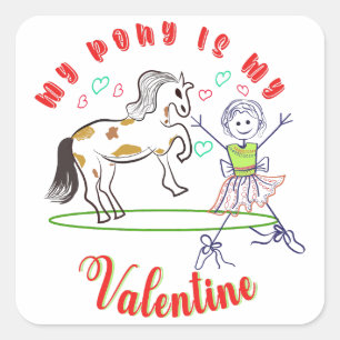 Herzlich Willkommen bei My Pony Quadratischer Aufkleber