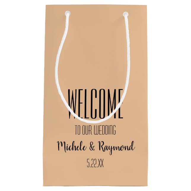 Herzlich Willkommen bei PEACH Kleine Geschenktüte (Vorderseite)