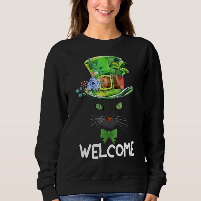 Herzlich willkommen bei St Patrick's Day Funny Gra Sweatshirt (Vorderseite)