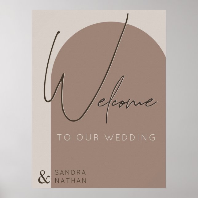 Herzlich Willkommen bei unserem Hochzeitskaffee Poster (Vorne)