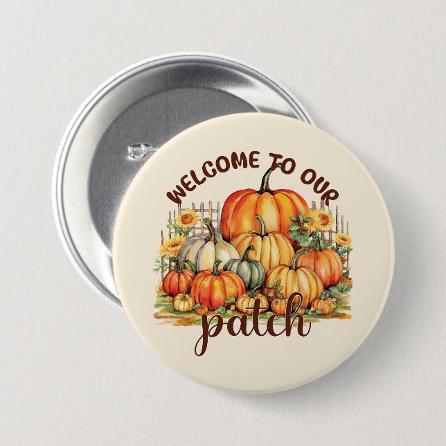 Herzlich willkommen bei unserem Patch - Cosy Pumpk Button (Vorne & Hinten)