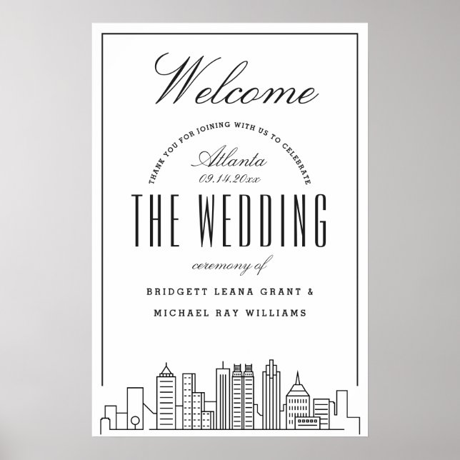 Herzlich Willkommen bei unserer Atlanta Hochzeit! Poster (Vorne)