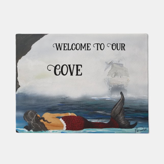 Herzlich willkommen bei unserer Cove Mermaid Fußmatte (Vorderseite)
