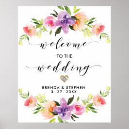 Herzlich willkommen bei unserer Hochzeit moderne T Poster
