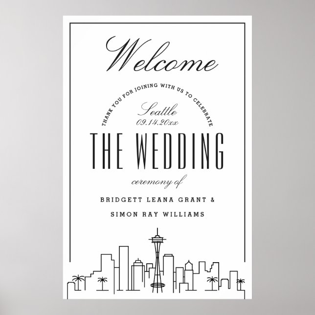 Herzlich Willkommen bei unserer Seattle Wedding! Poster (Vorne)