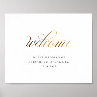 Herzlich willkommen beim Hochzeitszeichen Poster