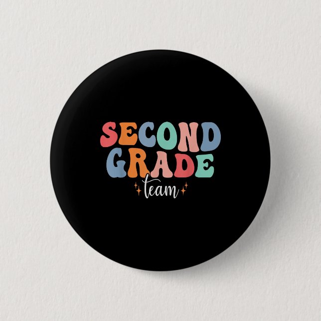 Herzlich willkommen beim zweiten Grade Funny Teach Button (Vorderseite)