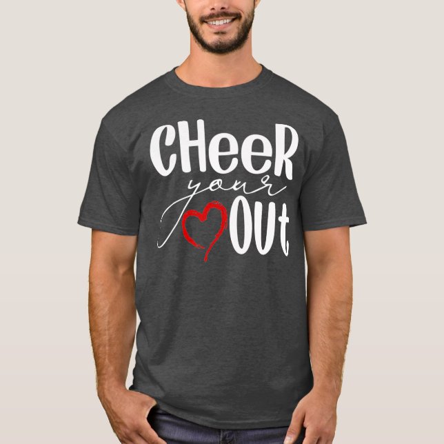 Herzlich Willkommen - Cooler Cheerleader jubelt T-Shirt (Vorderseite)