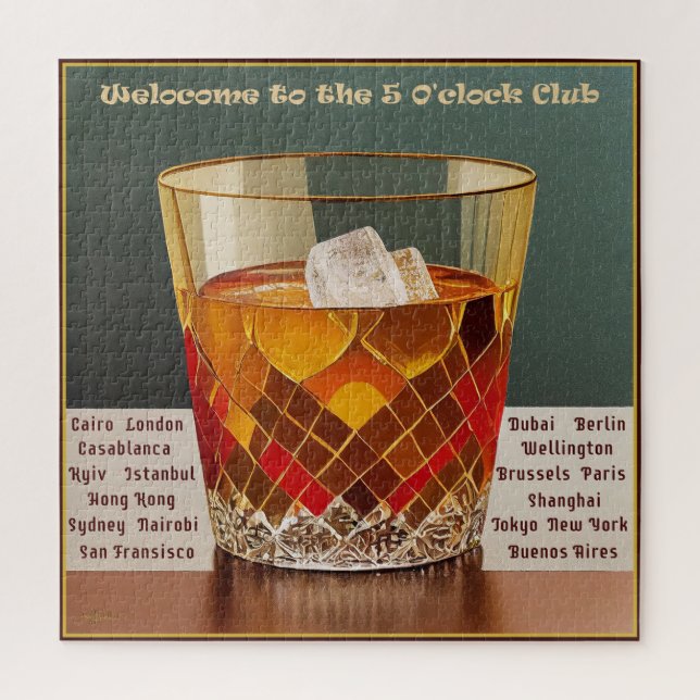 Herzlich willkommen im 5-Uhr Club Mid Century Desi (Vertikal)