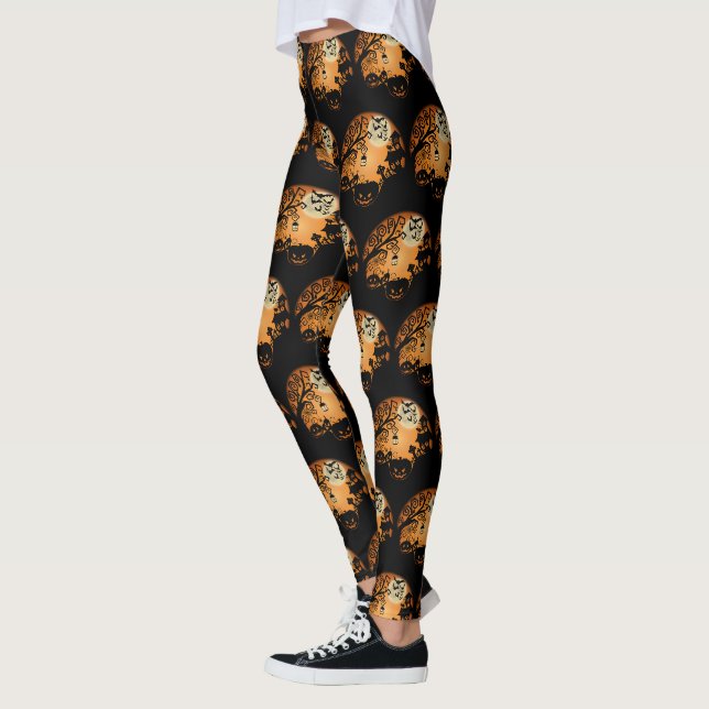 Herzlich willkommen im Albtraum Halloween Pumpkin  Leggings (Links)