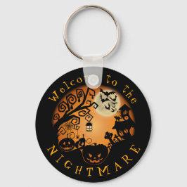 Herzlich willkommen im Albtraum Halloween Pumpkin  Schlüsselanhänger