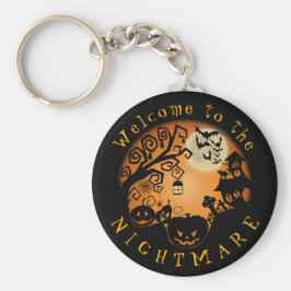 Herzlich willkommen im Albtraum Halloween Pumpkin  Schlüsselanhänger