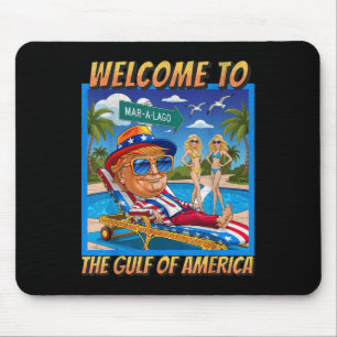 Herzlich willkommen im Amerikanischen Golf am 9. F Mousepad