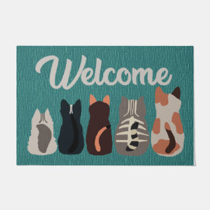 Herzlich willkommen im Cat Team Doormat, Adortable Fußmatte