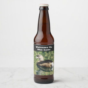 Herzlich willkommen im Grebe Water Reflection Gast Bierflaschenetikett