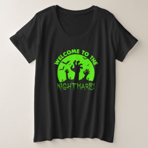 Herzlich willkommen im Grünen Albtraum Große Größe T-Shirt