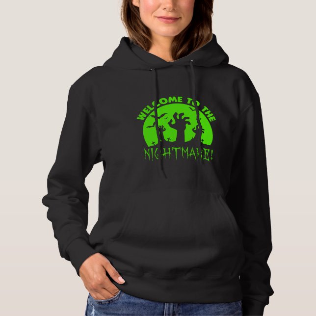 Herzlich willkommen im Grünen Albtraum Hoodie (Vorderseite)