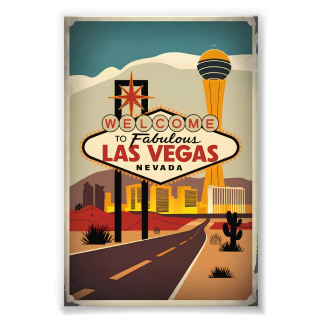 Herzlich willkommen im Las Vegas Nevada Fotodruck (Vorne)