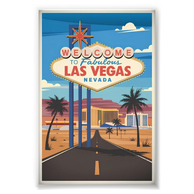 Herzlich willkommen im Las Vegas Nevada Fotodruck (Vorne)
