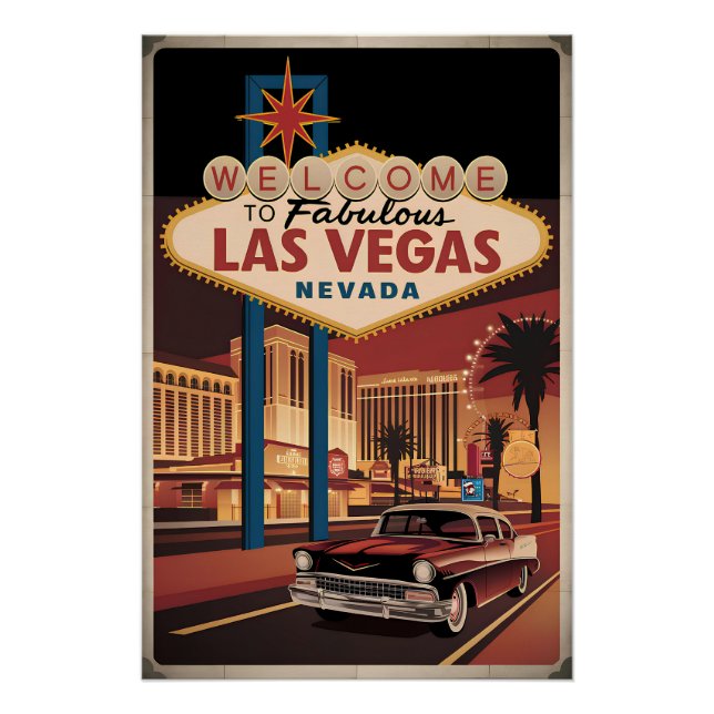 Herzlich willkommen im Las Vegas Nevada Poster (Vorderseite)