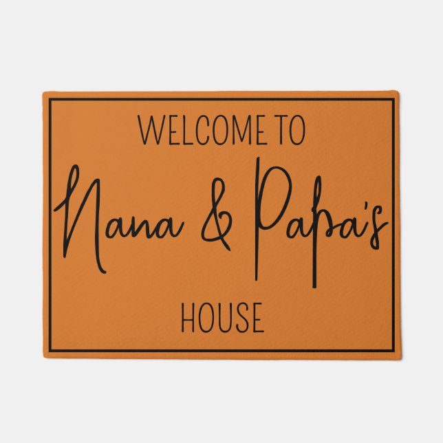 Herzlich willkommen im Nana & Papa's House, dem Om Fußmatte (Vorderseite)