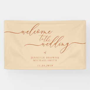 Herzlich willkommen im Party der Hochzeitssignatur Banner