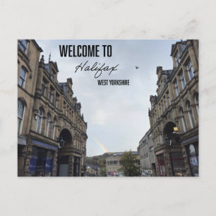 Herzlich willkommen im Stadtzentrum von Halifax Po Postkarte
