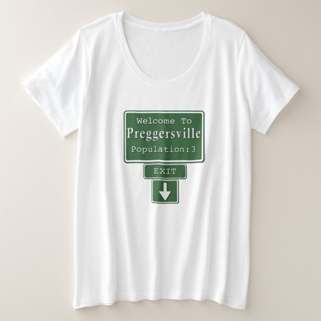 Herzlich willkommen im T - Shirt Preggersville Tri (Design vorne)