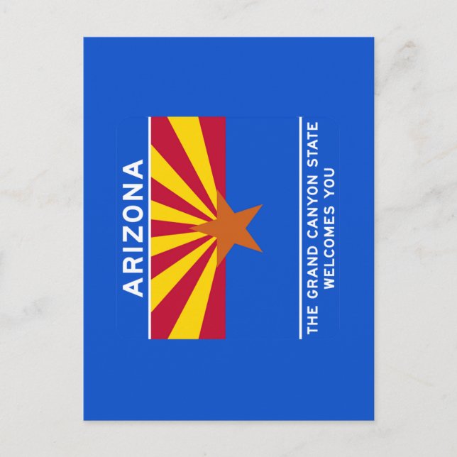 Herzlich willkommen in Arizona - USA Road Sign Postkarte (Vorderseite)